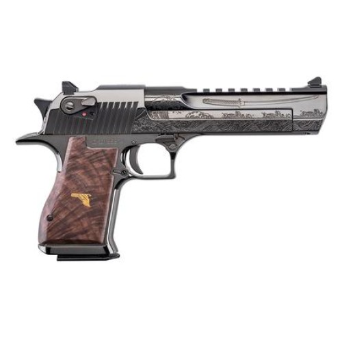 Magnum Research "Dueling Katanas" Desert Eagle Mark XIX Handgun .50 AE 7rd Magazine 6" - BLEMISHED Magnum Research "Dueling Katanas" Desert Eagle Mark XIX Handgun .50 AE 7rd Magazine 6" - BLEMISHED